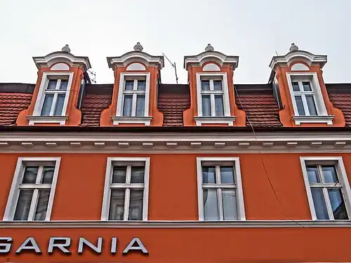 Zoom on the attic windows