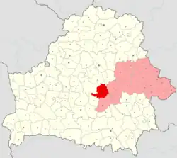 Location of Asipovichy district