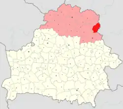 Location of Lyozna district