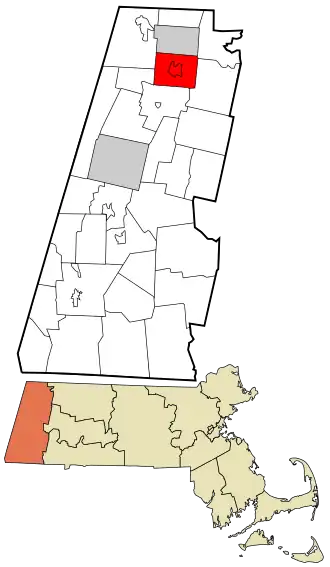 Location in Berkshire County and the state of Massachusetts