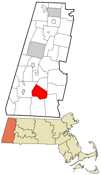 Location in Berkshire County and the state of Massachusetts.