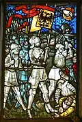 The Reichssturmfahne in a stained glass window in Bern Minster, c. 1450