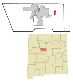 Location of Cedar Crest, New Mexico