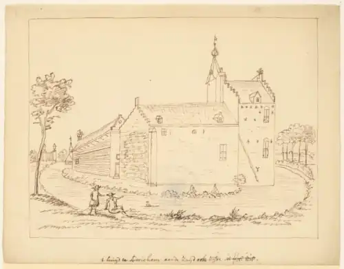 The rear of the castle around 1700