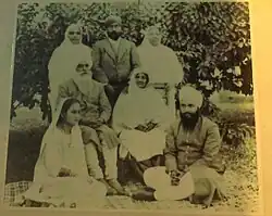 Bhai Vir Singh with his spouse and his brother Dr Balbir Singh standing at back
