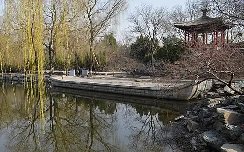 A stoneboat in the Yuanmingyuan (别有洞天)