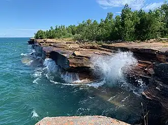 Devils Island shoreline