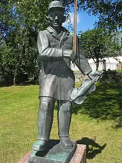 Statue of Gås-Anders by Björklinge church