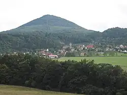 Bořislav with Milešovka mountain