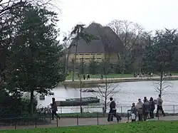 The buddhist temple of the Pagode de Vincennes on the edge of the lac Daumesnil
