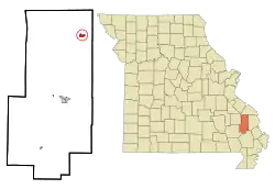 Location of Sedgewickville, Missouri