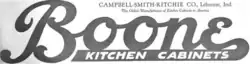 Old logo saying Boone Kitchen Cabinets