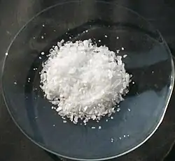 Boric acid crystals
