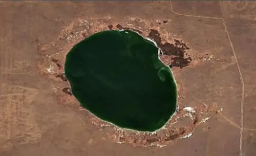 Soda lake Borli (Akkuly District)