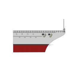 Clipper bow or "Aberdeen bow"