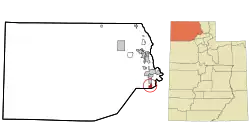 Location within Box Elder County and the State of Utah.