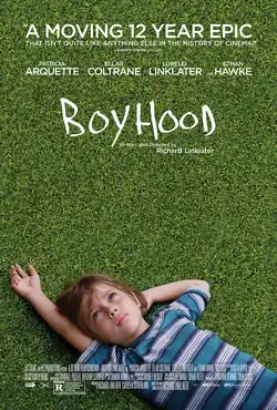 Ellar Coltrane (as Mason Evans Jr. as a young child) lays down on the lawn looking up at the sky.