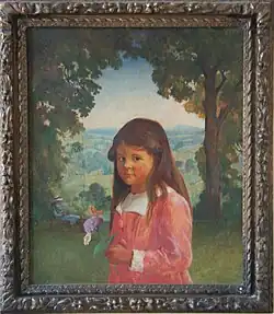 Portrait of Brenda Capron signed and dated "HENRY STRACHEY 1914" (Oil on canvas, private collection)