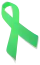 Bright green awareness ribbon