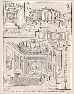 Newspaper illustration Council House, 1893