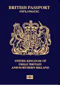 Depiction of a British biometric diplomatic passport