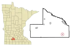 Location of Hanska, Minnesota