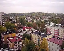 View of Brynów - Brynowska Street and Kościuszko Park