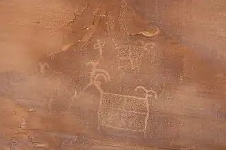 Detail of a Fremont culture petroglyph