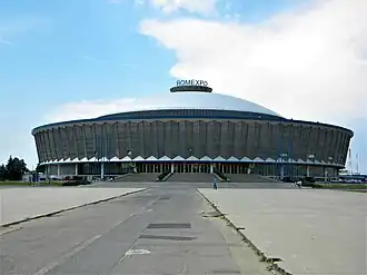 ROMEXPO Bucharest International Fair (EREN Pavilion), Bucharest, by Ascacio Damian, Mircea Enescu and Vera Hariton, 1963[124]