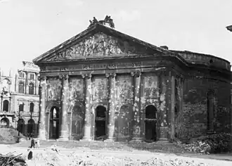 Ruins of the cathedral after WWII in 1946