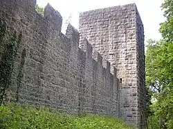 The gate tower and curtain wall