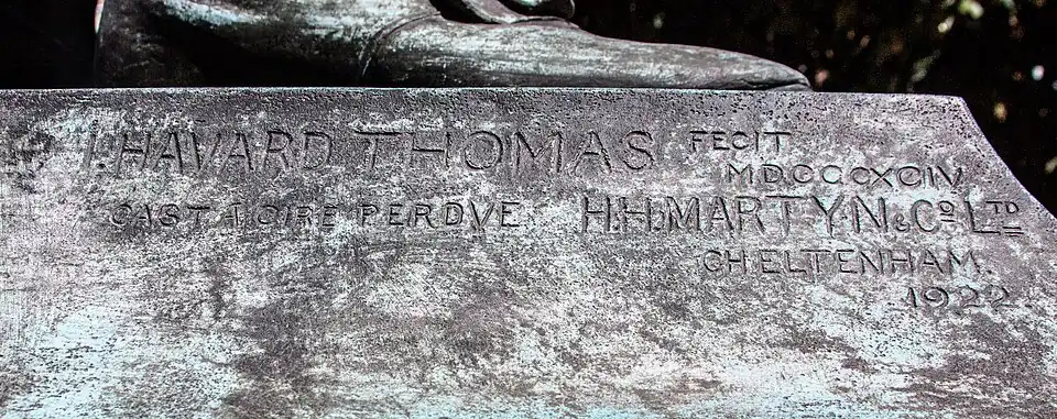 Sculptor signature and founder data