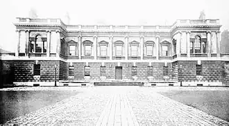 Pair of Palladian windows on wings of south front of Burlington House, Westminster, the earliest appearance of the element in Britain