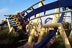 "Montu", a popular inverted roller coaster at Busch Gardens Tampa Bay, US