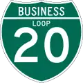Business Interstate 20 marker