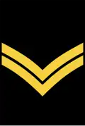 Sleeve rank insignia of a sailor first class (leading seaman) of the Royal Canadian Navy