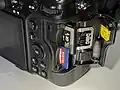 CFexpress Type B and SD slots on a Nikon Z8 camera
