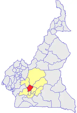 Department location in Cameroon