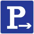 Parking place on right