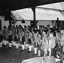 Angklung Orchestra, Indonesia in 1971.