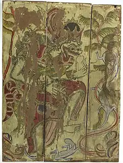 Paintings depicting evil spirits in Indonesian mythology