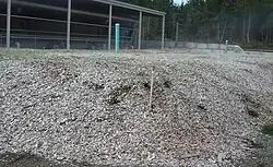 Exhaust biofilter mound