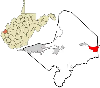 Location in Cabell County, West Virginia