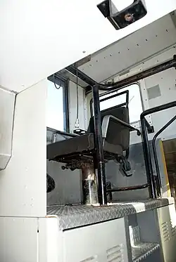Seating area in a cupola caboose