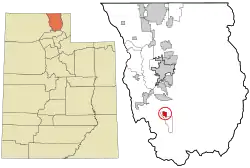 Location in Cache County and the state of Utah.