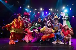 People dressed as characters from Cachureos