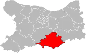 Situation of the canton of Falaise in the department of Calvados