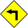 Sharp curve to the left