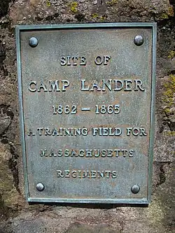 Camp Lander Marker, Pingree Park, Wenham, Massachusetts