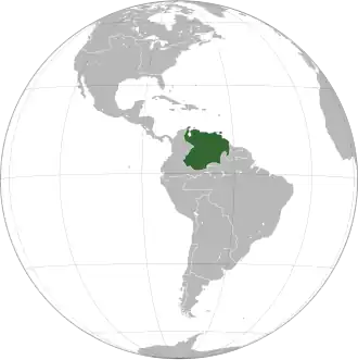 Captaincy General of Venezuela in 1777 (Projection).
